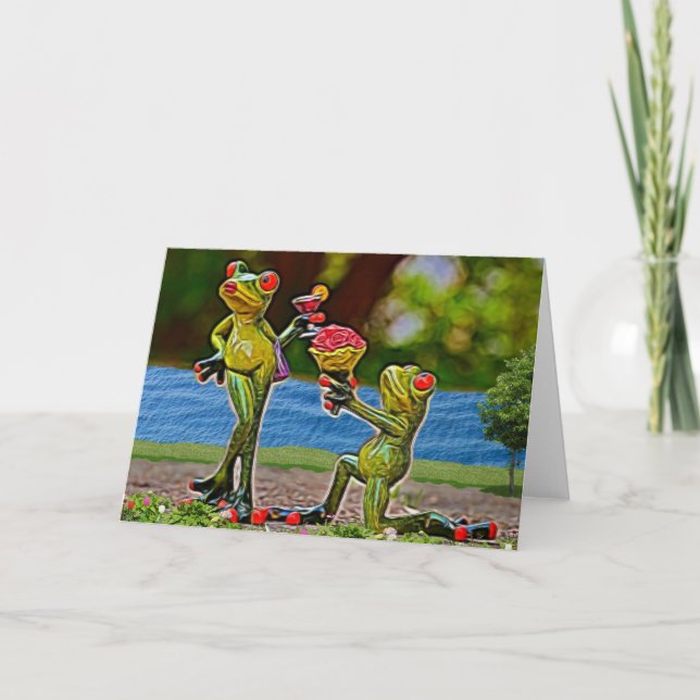 Niedliche Froschwanzkarte Feiertagskarte (Vorderseite)