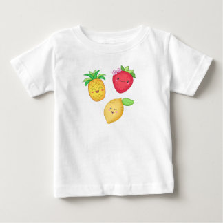 Niedliche Früchte Erdbeere Lemon Ananas Sommer Baby T-shirt