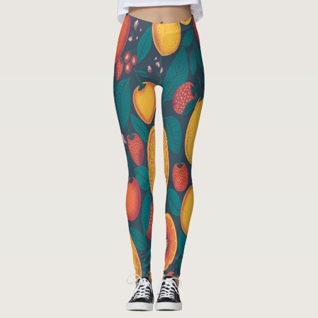 Niedliche Fruchtmuster - Fun Summer Design Leggings (Vorderseite)