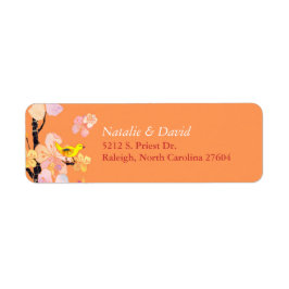 Niedliche Frühjahrs-Orange-Hochzeitsstimmung Rücks