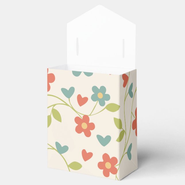 Niedliche Frühlingsblumen Geschenkschachtel (Geöffnet)