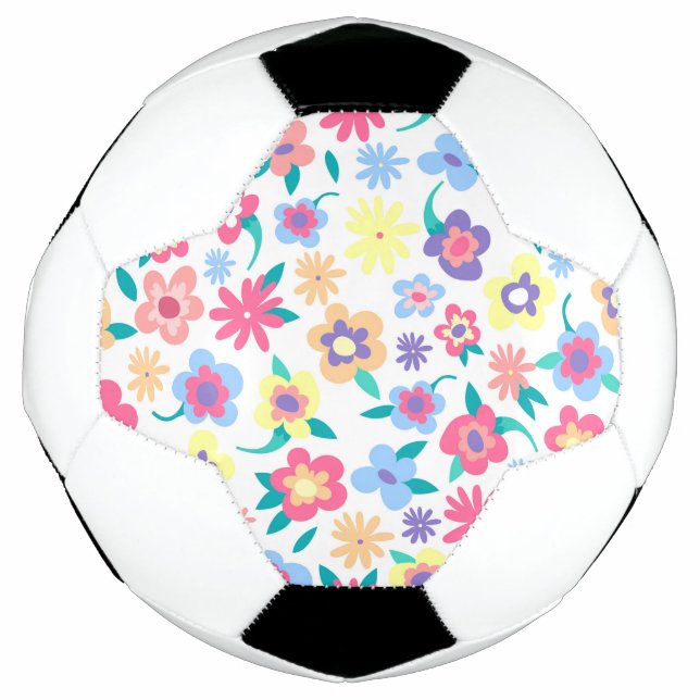 Niedliche Frühlingsblüten Muster Schüssel Fußball (Vorderseite)