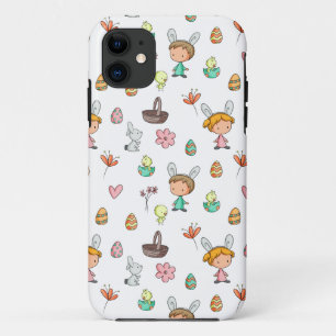 Niedliche Frühlingsdekoration Kinder und Tiere Case-Mate iPhone Hülle