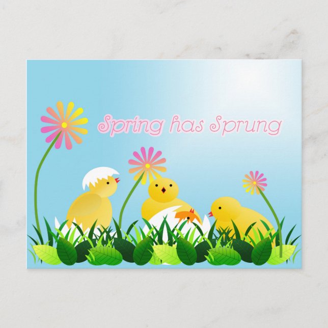 Niedliche Frühlingsstäbchen Postkarte (Vorderseite)