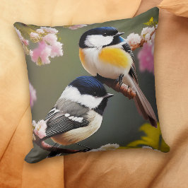 Niedliche Frühlingsvögel Kissen