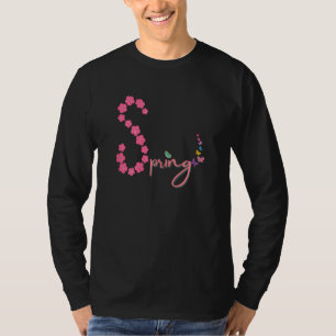 Niedliche Frühlingszeit Rosa Kirschblossom Schmett T-Shirt