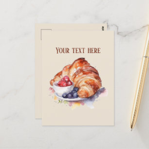 Niedliche Frühstücksfreunde fügen Text hinzu Postkarte