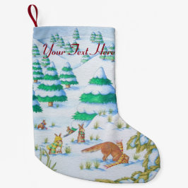 niedliche Fuchs- und Kleiner Weihnachtsstrumpf