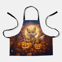 Niedliche Füchse feiern glückliches Halloween