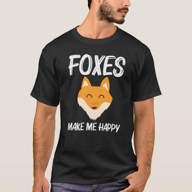 Niedliche Füchse für Männer Besitzer von weibliche T-Shirt (Vorderseite)