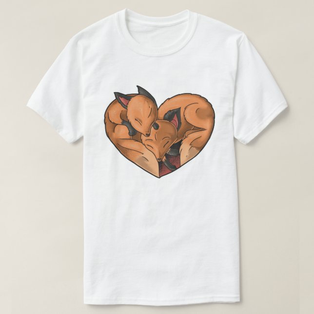 Niedliche Füchse T-Shirt (Design vorne)