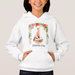 niedliche Fuchsliebhaber fügen Namen hinzu Hoodie