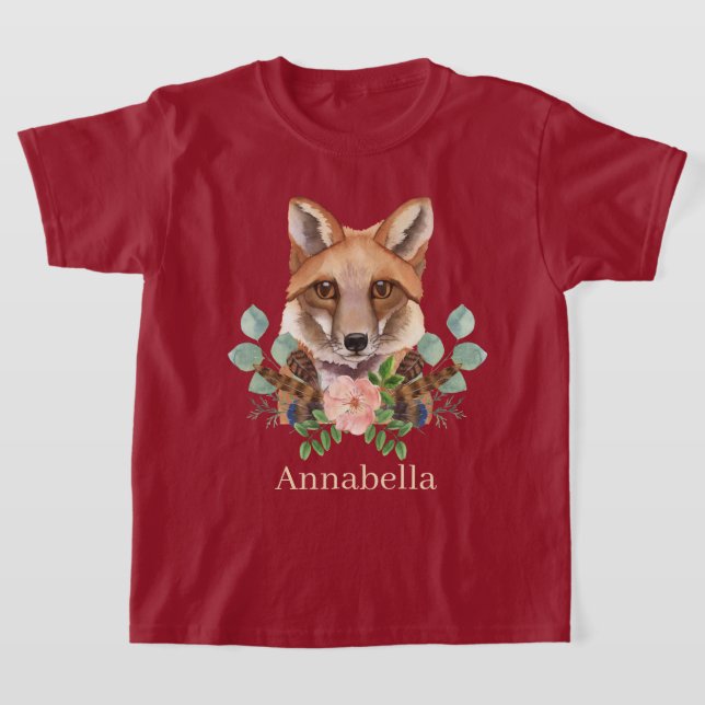 niedliche Fuchsliebhaber fügen Namen hinzu T-Shirt (Ablage )