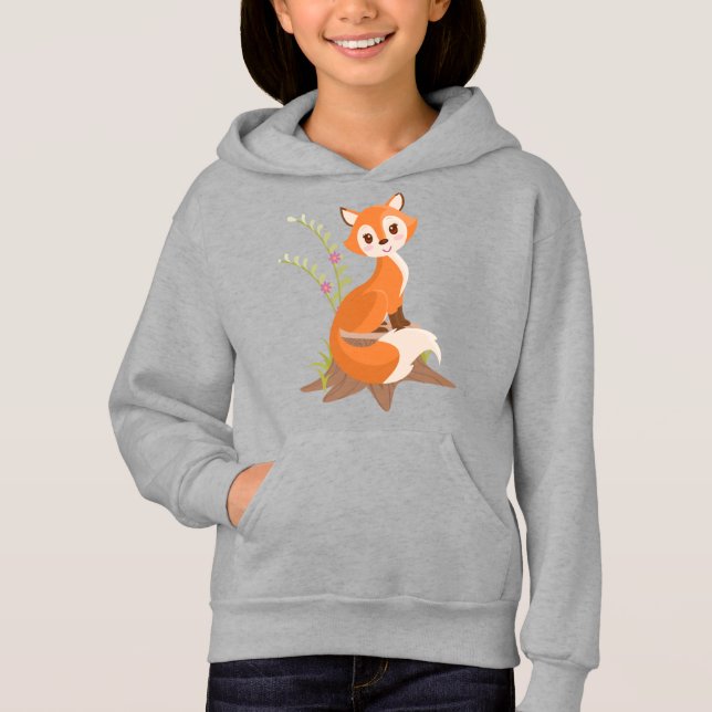 niedliche Fuchsmädchen Hoodie (Vorderseite)