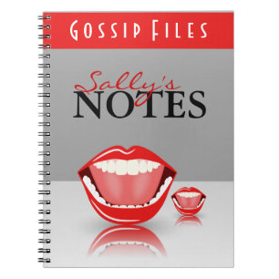 Niedliche Fun Big Mouth Gossip Files Spirituosen N Notizblock