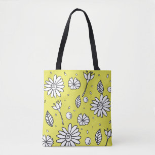 Niedliche Fun-Blume Sommer-Tasche in Gelb Tasche