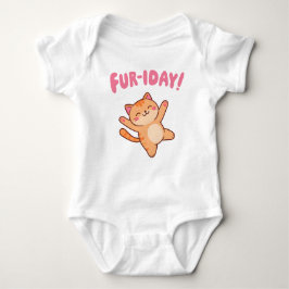 Niedliche Fun Cat Vormittag Baby Strampler