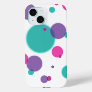 Niedliche Fun Dots Muster in Lila rosa Aquamarinen Case-Mate iPhone Hülle