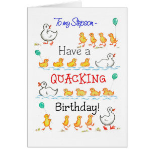 Niedliche Fun Ducklings zum Geburtstag quacking, f