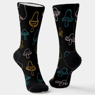 Niedliche Fun farbenfrohe Pilzmuster Socken