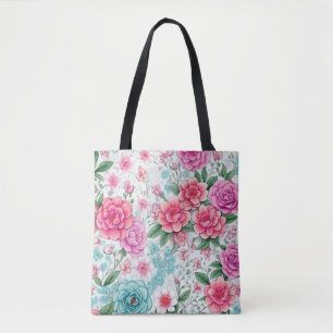Niedliche Fun Girly Floral Tote Tasche