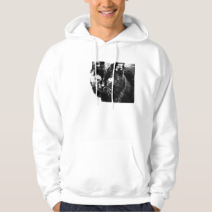 Niedliche Funky Black Cat Kitten Eyes Sketch Hoodie
