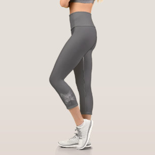 Niedliche Funky Cat Kitten Eyes Face Sketch Capri Leggings