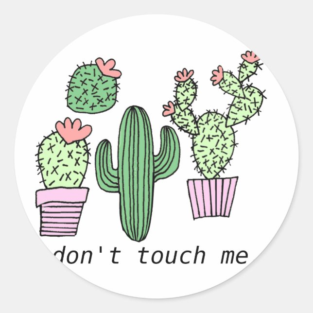 Niedliche Funny Cactus Stickers (Vorderseite)