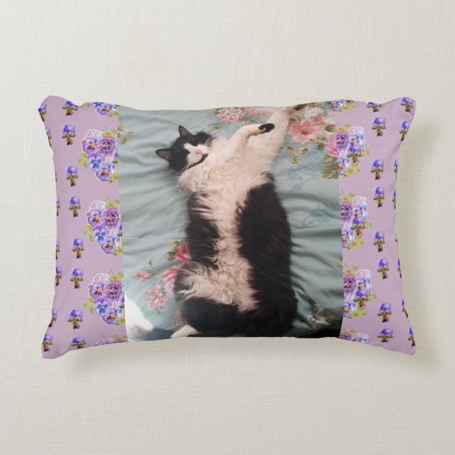 Niedliche Funny Cat Dog a Happy Dance Cats Cushion Dekokissen (Vorderseite)