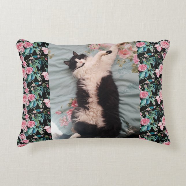 Niedliche Funny Cat Dog a Happy Dance Cats Cushion Dekokissen (Vorderseite)