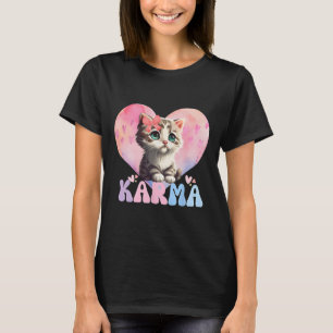 Niedliche Funny Cat Lover Herzform Frauen Männer K T-Shirt