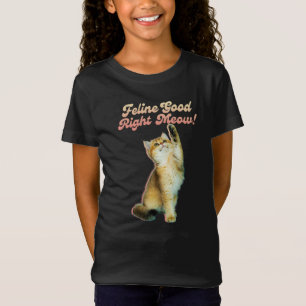 Niedliche Funny Cat Typografie mit Playful Kitten T-Shirt