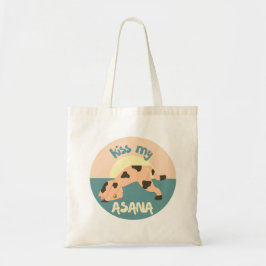 Niedliche Funny Cat Yoga Asana Medizin Tote Beutel Tragetasche