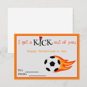 Niedliche Funny Class Card Valentine's Soccer Lieb Mitteilungskarte
