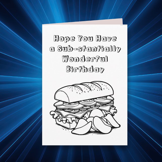 Niedliche Funny Coloring Page Puff | Happy Birthda Karte (Von Creator hochgeladen)