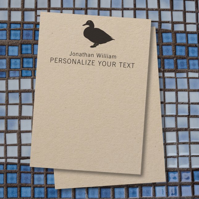 Niedliche Funny Duck Elegante Retro Personal Stati Mitteilungskarte (Von Creator hochgeladen)