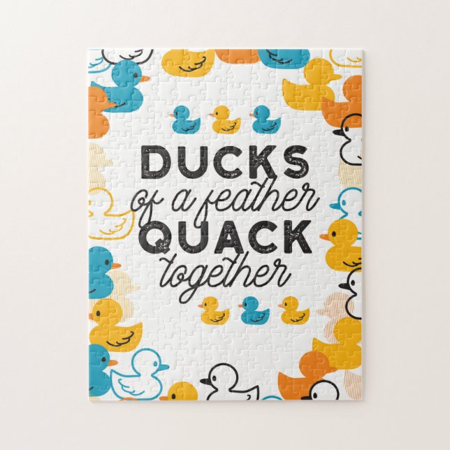Niedliche Funny Ducks Zitat (Vertikal)