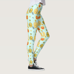 "Niedliche Funny Emoji Pattern Enjoy Faces" Leggings