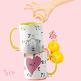 Niedliche Funny Ewe "Mine" Sheep Liebe Puff Tasse