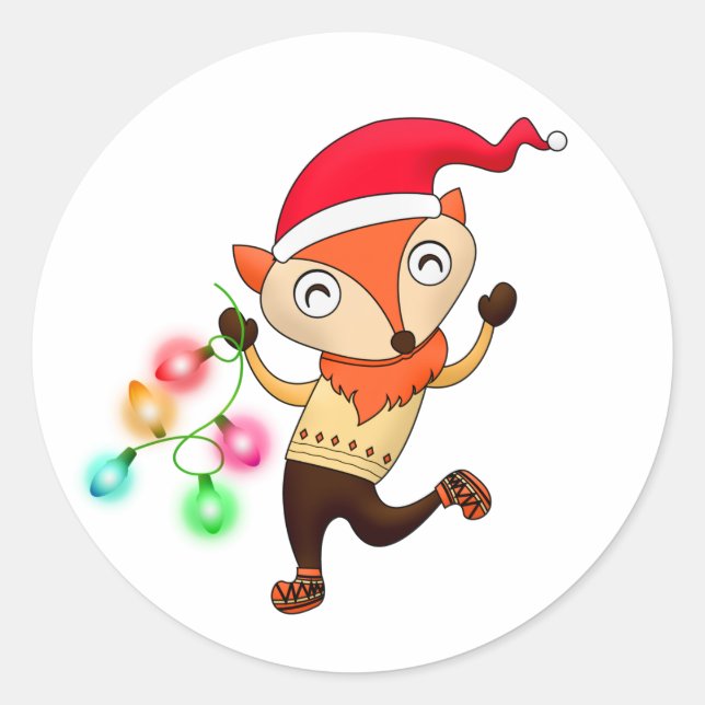 Niedliche Funny Fox Envelope Stickers Siegel (Vorderseite)