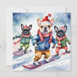 Niedliche Funny French Bulldogs Weihnachten