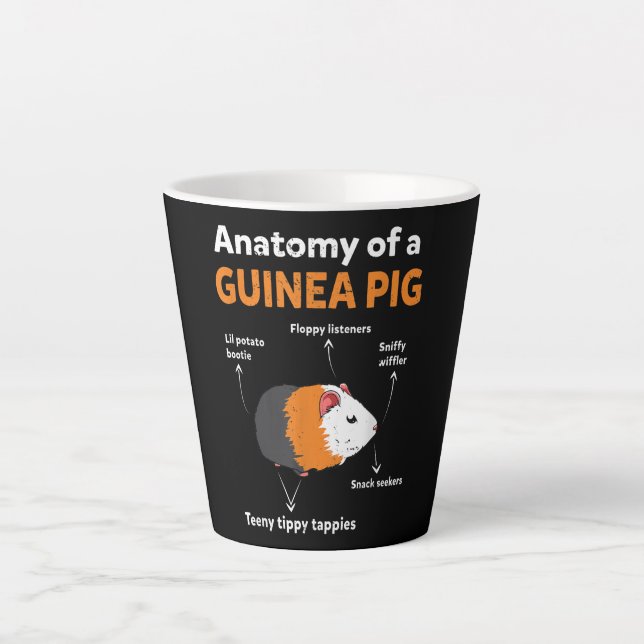 Niedliche Funny Pet Guinea Schweinefleischbesitzer Milchtasse (Vorderseite)