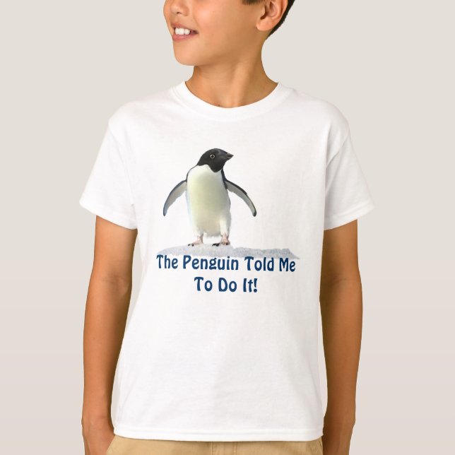 Niedliche Funny Pinguin Kinder Pullover! T-Shirt (Vorderseite)