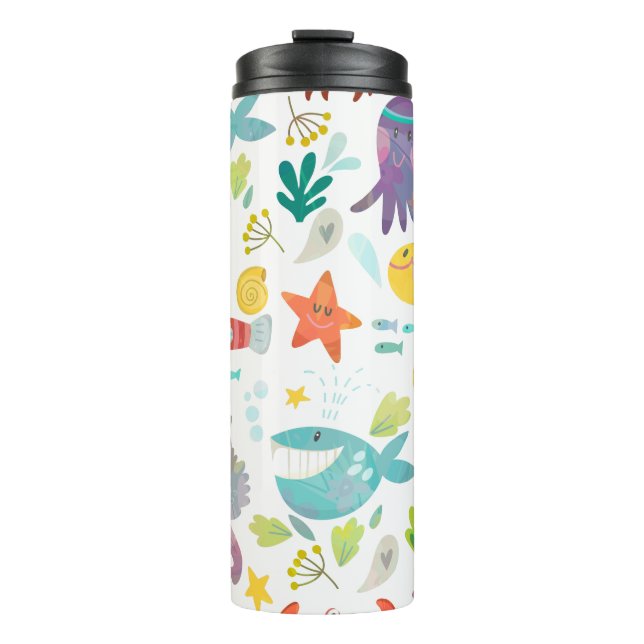 Niedliche Funny Sea Animes Thermosbecher (Vorderseite)
