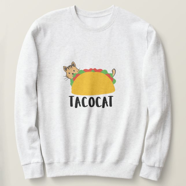 Niedliche Funny TacoCat Designkatze Sweatshirt (Design vorne)