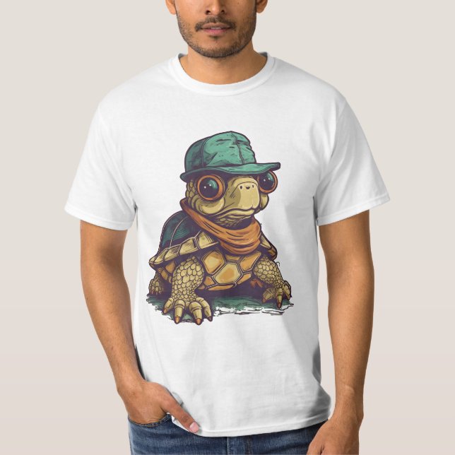 Niedliche Funny Turtle Adorable Animal Graphic T-Shirt (Vorderseite)