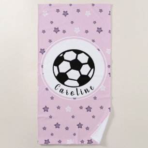 Niedliche Fußball-Girl Feminine Girl-del Malcanton Strandtuch