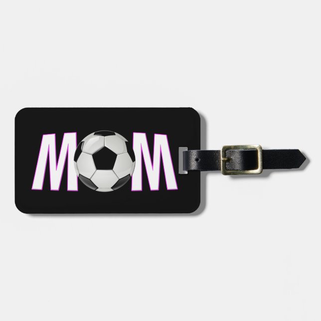 Niedliche Fußball-Mama Gepäckanhänger (Vorderseite horizontal)