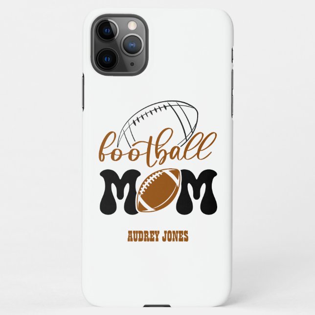 Niedliche Fußball-Mama iPhone Hülle (Rückseite)