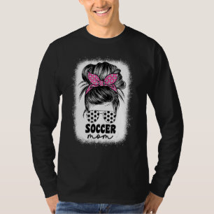 Niedliche Fußball-Mama Mama für Frauen pink Messy  T-Shirt